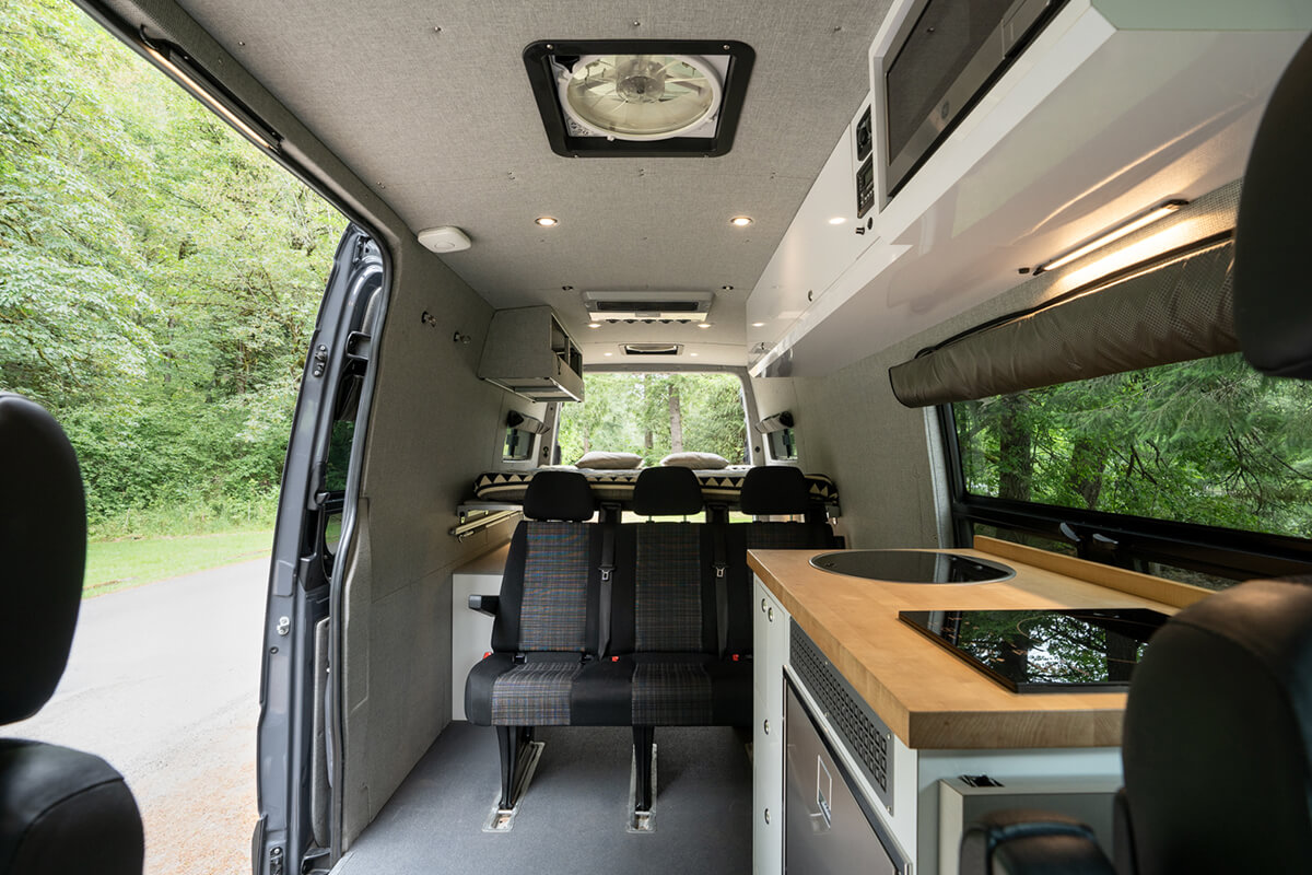 custom van conversion ski bird 2017 mercedes benz sprinter 170 4wd seat five sleep two
