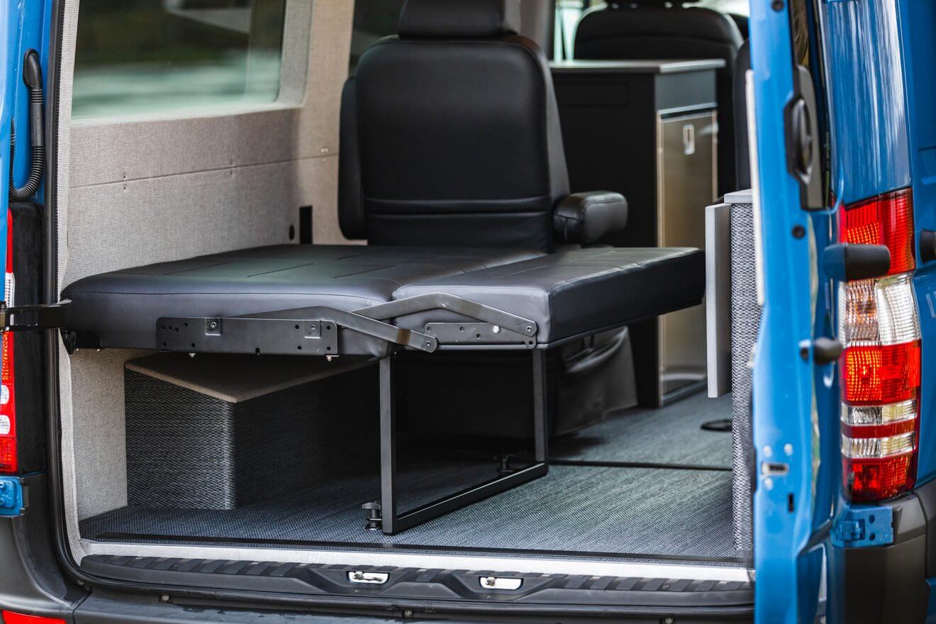 Outside Van Conversion Papa Smurf
