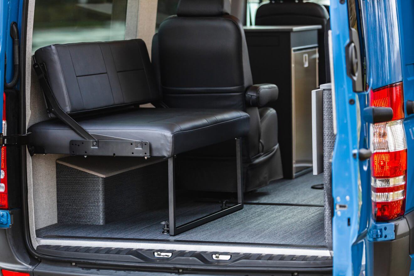 Outside Van Conversion Papa Smurf