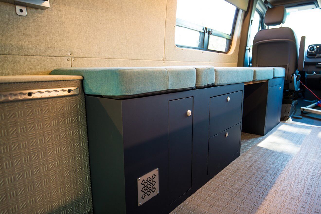 custom van conversion Monkey Business 2019 mercedes benz sprinter 170 4wd extra storage additional sleeping