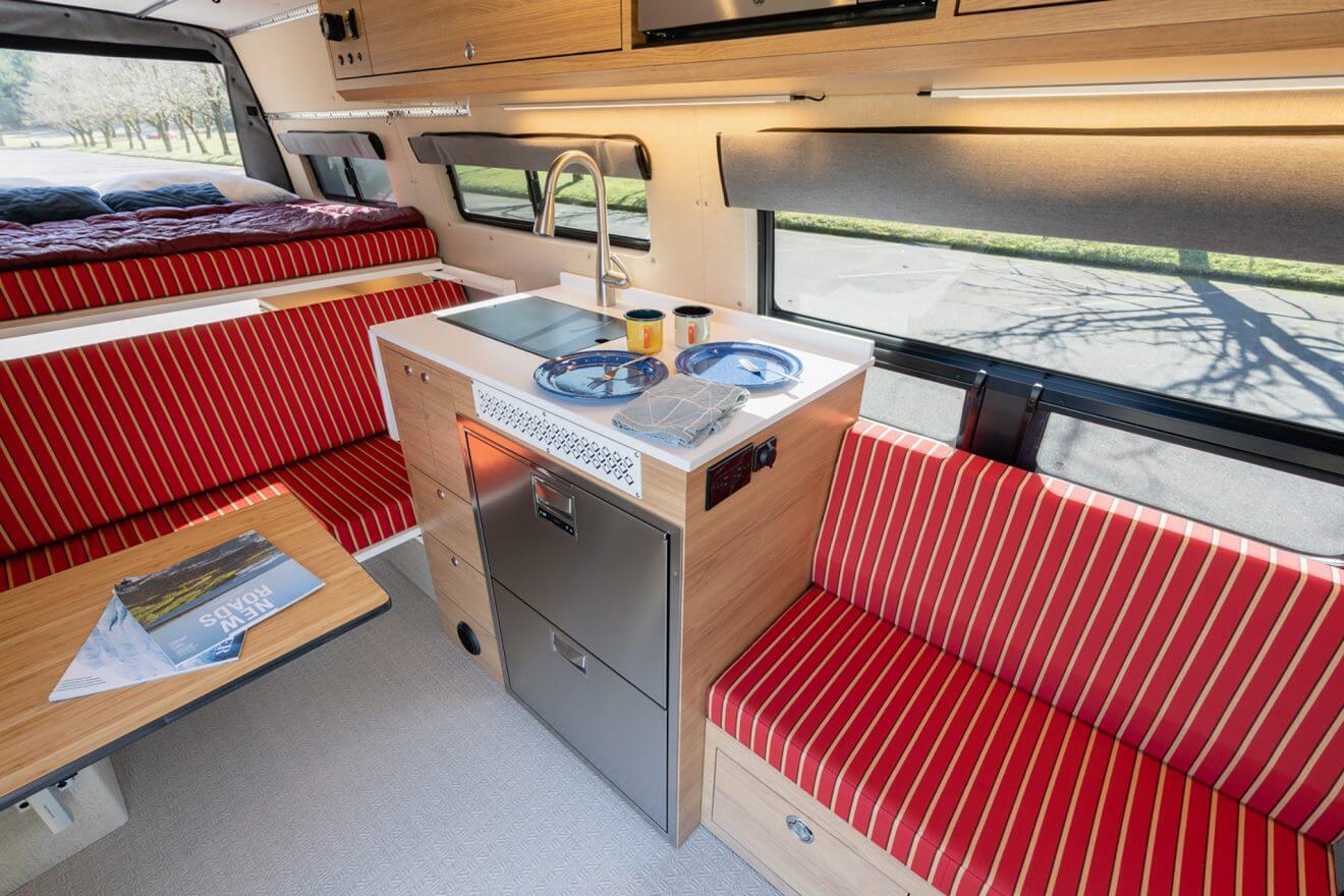 custom van conversion Haven 2021 mercedes benz sprinter 170 4wd seat two sleep three