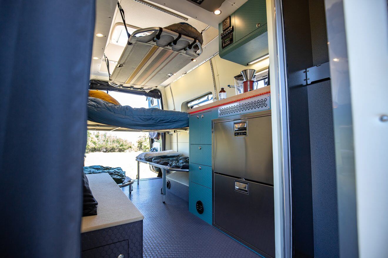 custom van conversion Zeus 2019 mercedes benz sprinter 170 EXT 4wd dually interior