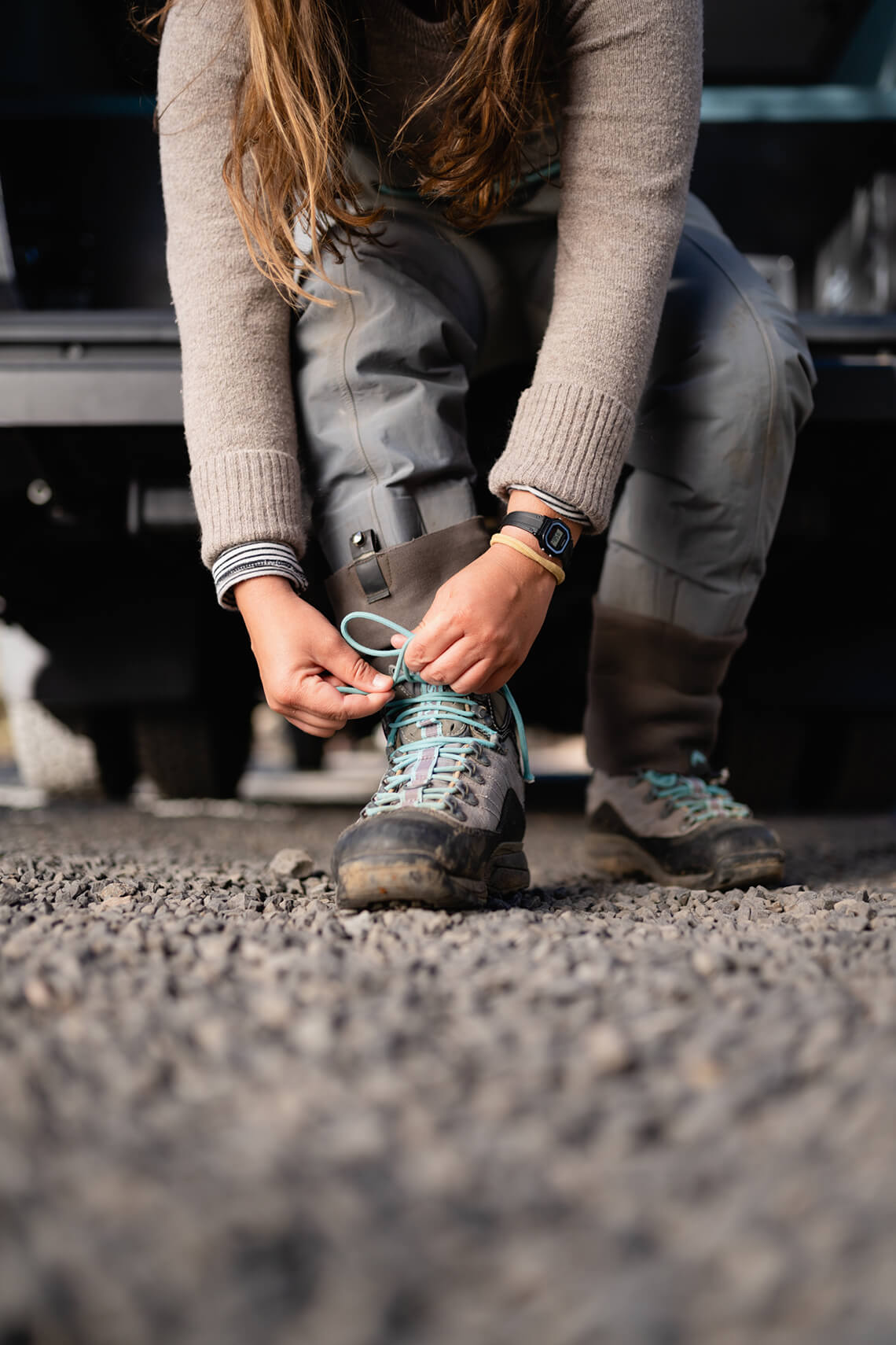 lauren street fly fishing van central oregon fish boots