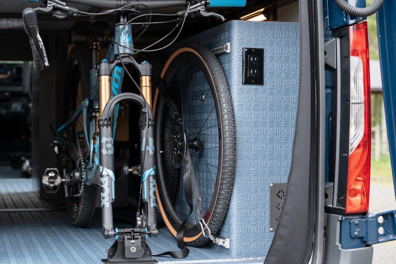 Custom off road sprinter van named blue morpho designed and built by Outside Van