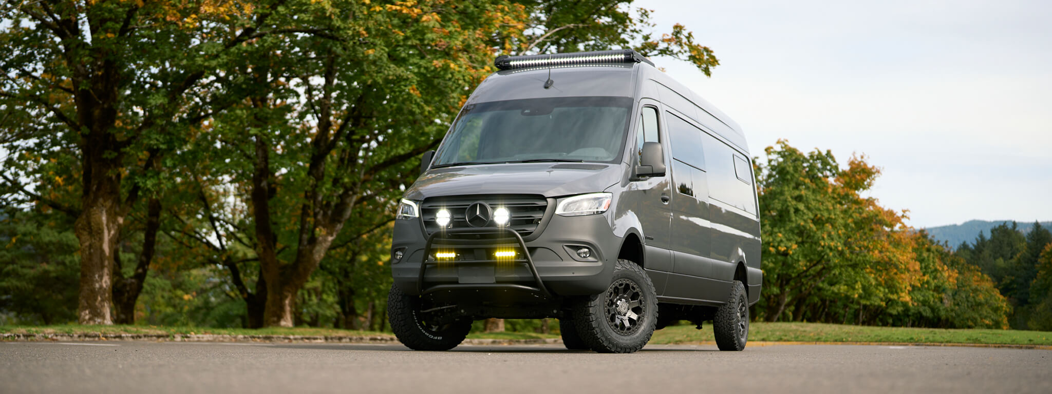 Foxglove is a custom converted 170 Mercedes Sprinter van by Outside Van