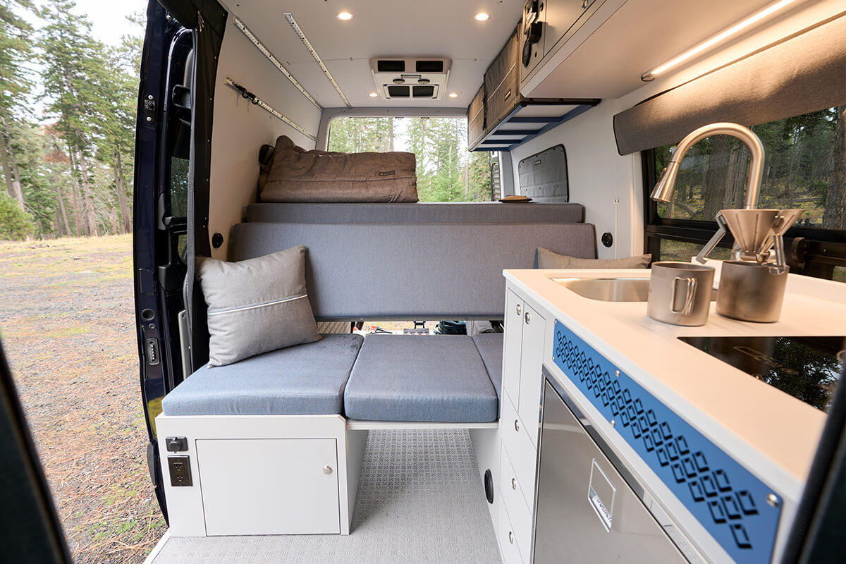 Knuckles by Outside Van custom van built in Portland, OR designed for mountain biking adventures