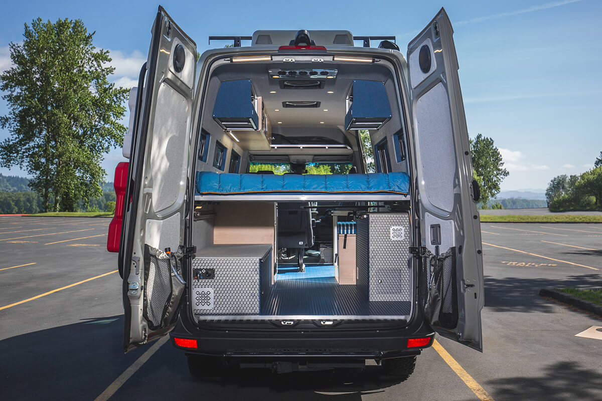 2019 Outside Van custom conversion. bears den is the perfect family of four adventure van for camping