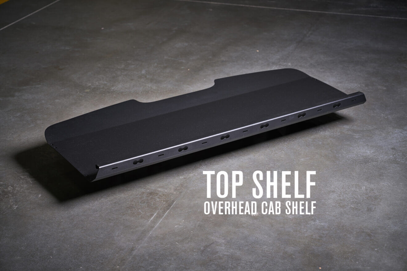 Top Shelf Headliner Overhead Cab Shelf for the Sprinter