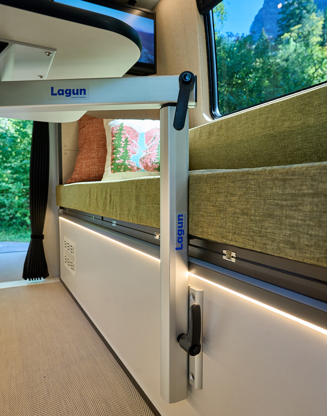 Outside Van Parks FlipOut Bed Panel