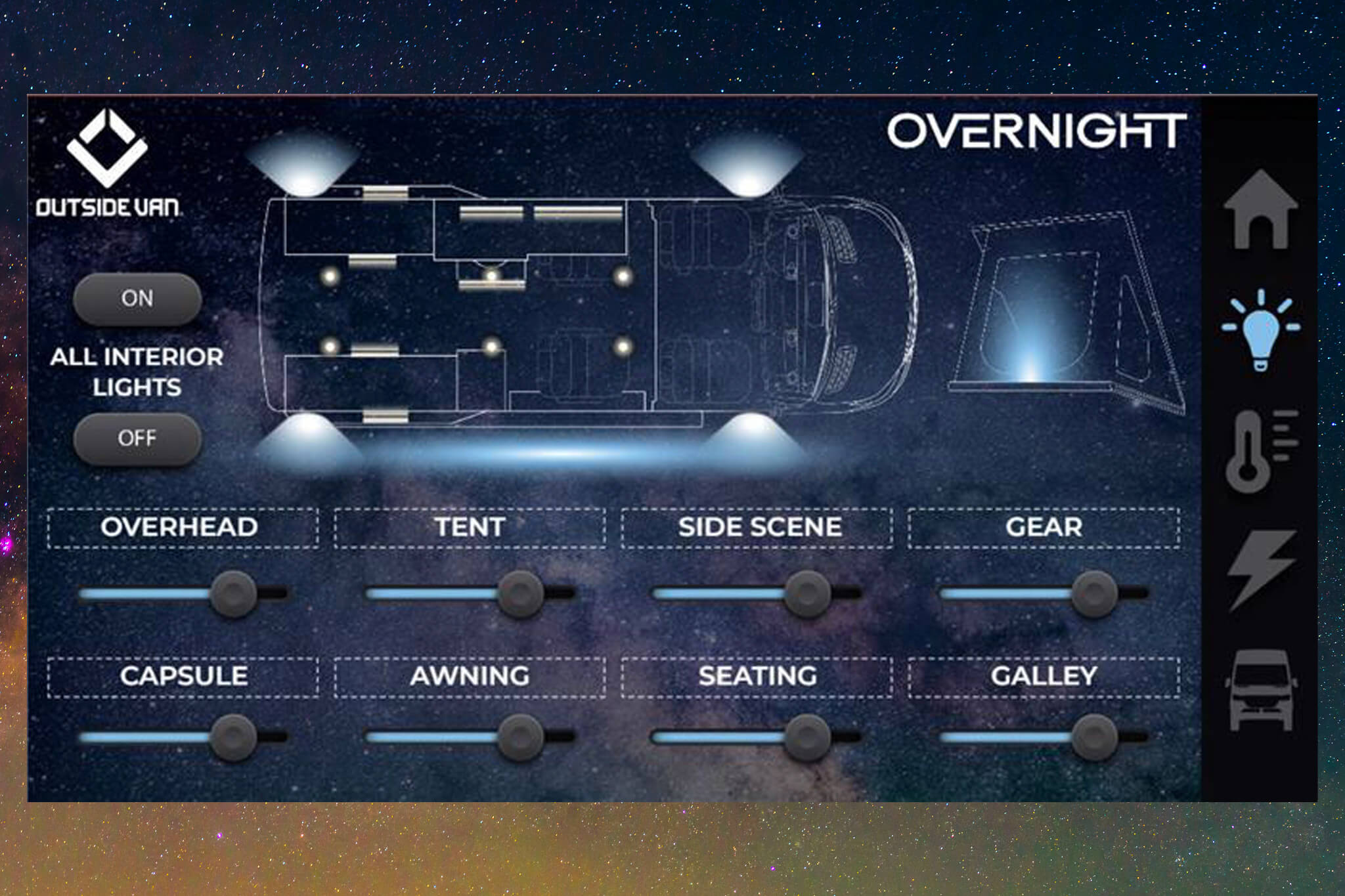 Outside Van Overnight Garmin Control Center