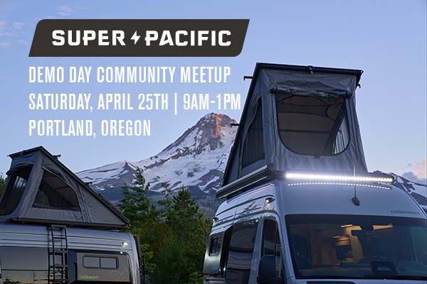 Outside Van Overnight Super Pacific Cloud Cap on Overnight