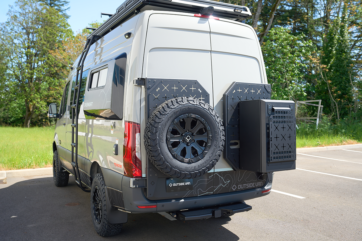 Overnight_2026Updates_OutsideVan__DSC0001 copy 2026 Overnight with Pack Series Drivers Side Rear Tire Carrier