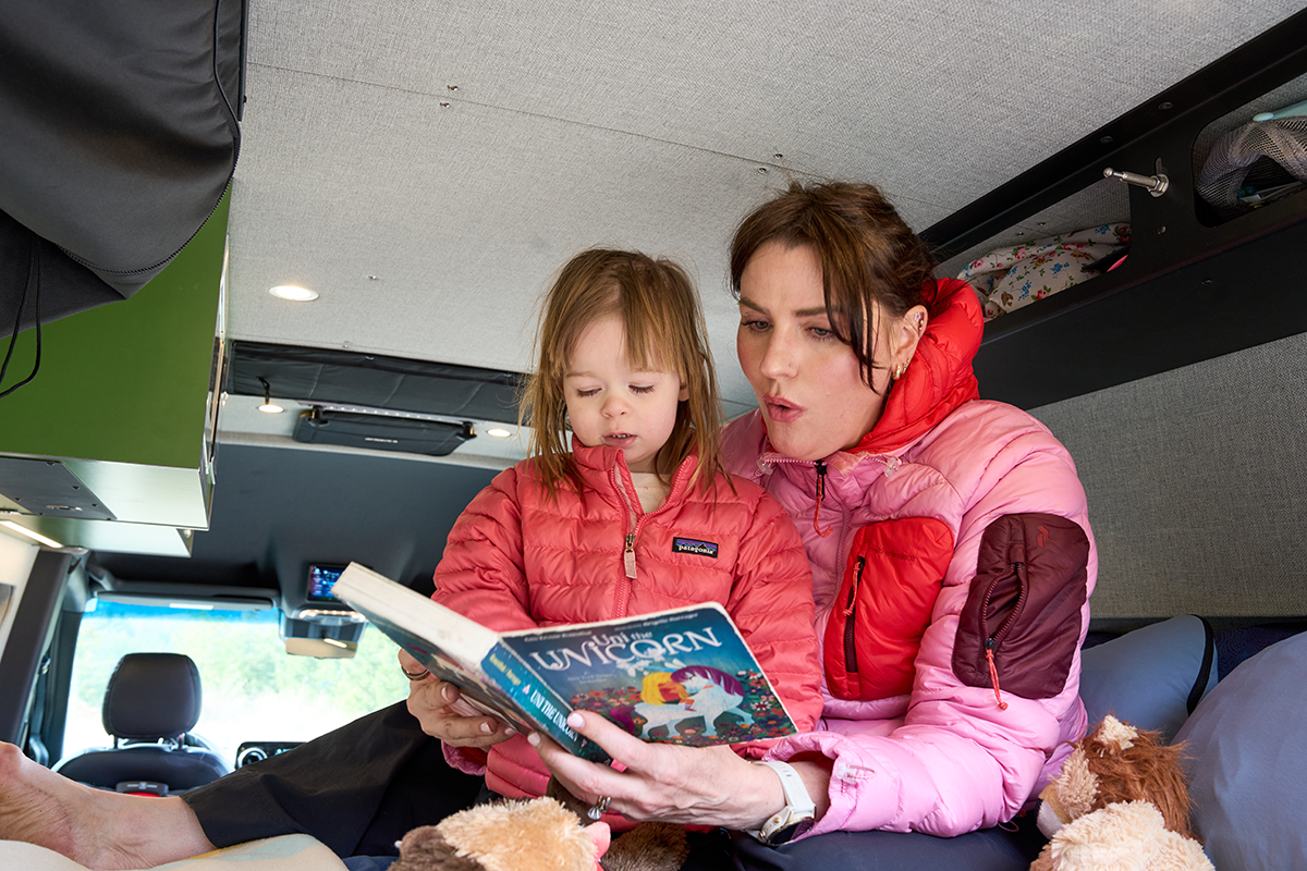 Overnight_Family_OutsideVan_MurphyBed_DSC9842_Web Outside Van Overnight FoldAway Bed Story