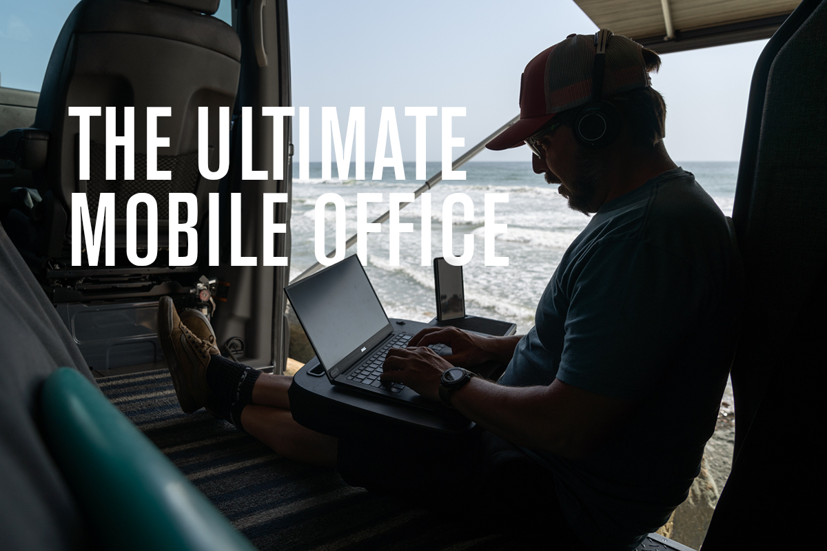 Outside Van the Ultimate Mobile Office for Digital Nomads