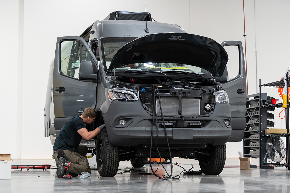 Outside Van Mercedes-Benz Sprinter Service & Upfit Outside Van Mercedes-Benz Sprinter Service & Upfit